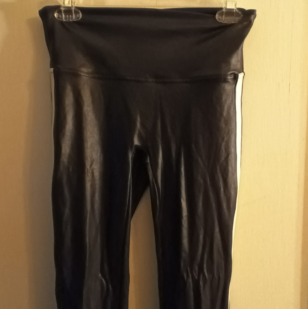 Spanx Black Compression Pants Shiny - image 4